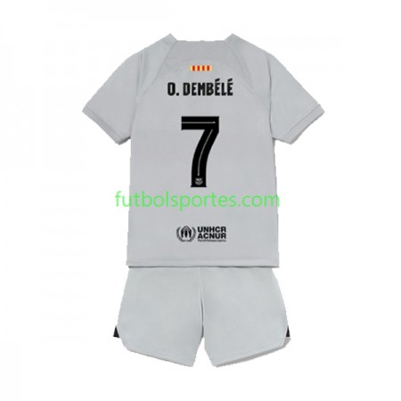Camiseta FC Barcelona Ousmane Dembele 7 Niño Tercera Equipación 2022/2023